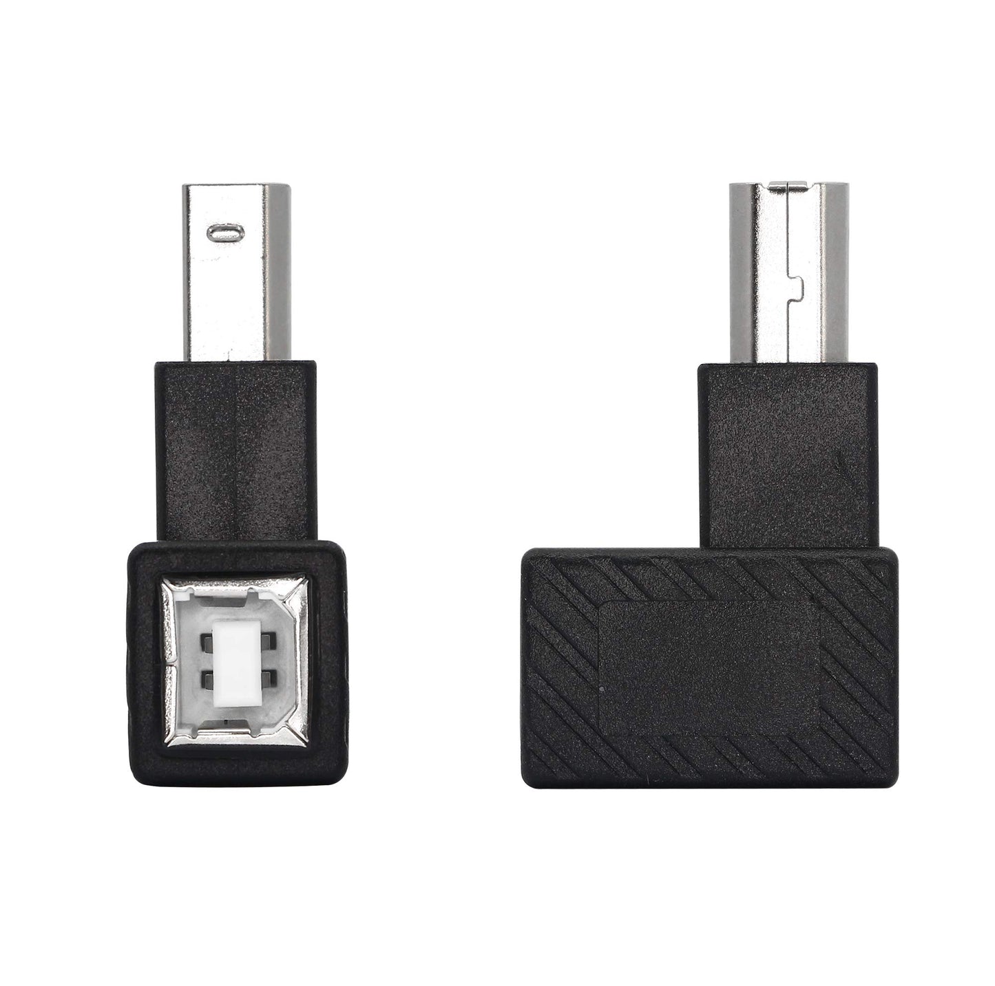 YACSEJAO USB 2.0 Type-B Printer Adapter, 2 Pack 90 Degrees USB 2.0 B Male to Type-B Female Printer Adapter， for Printer, Scanner, Mobile HDD…