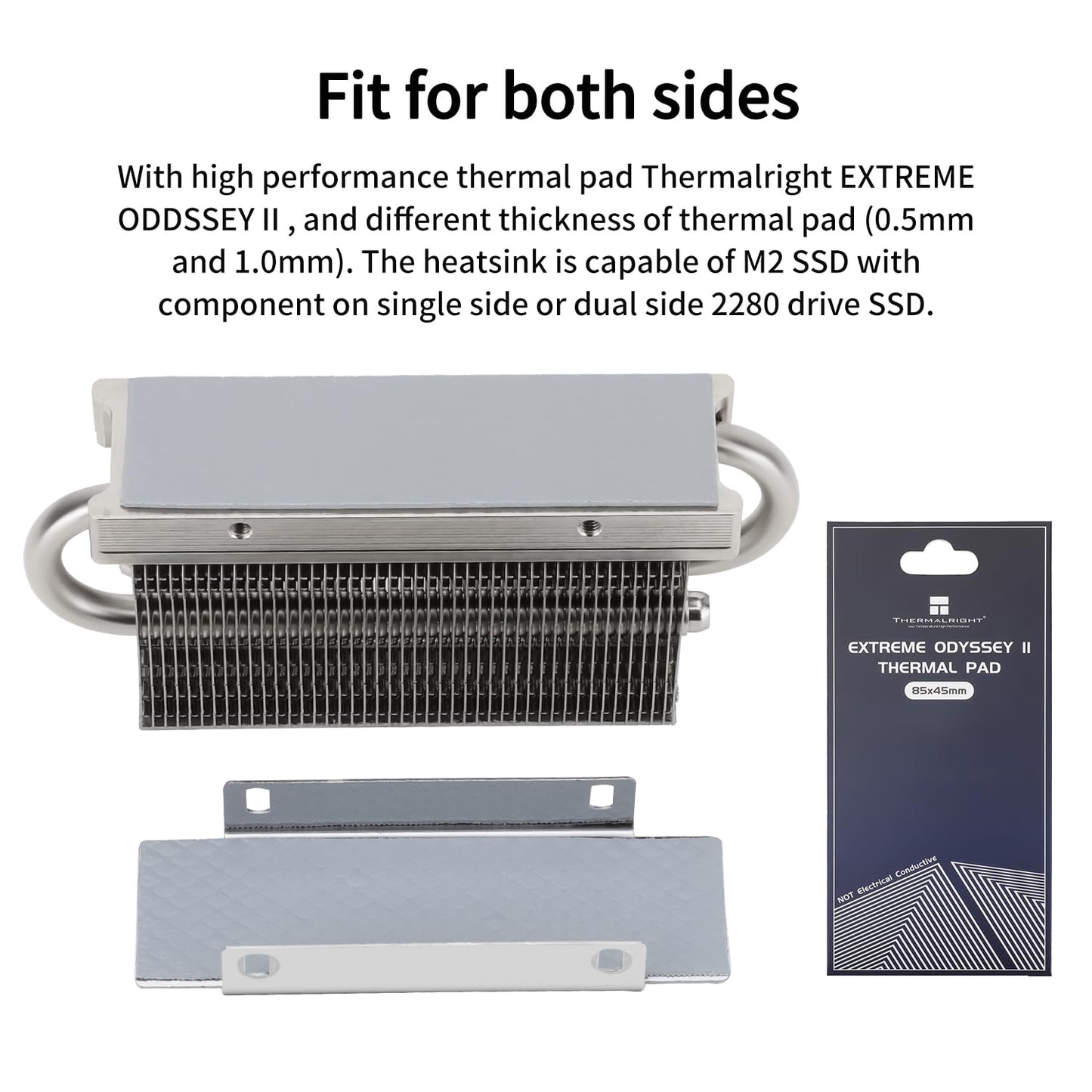 Thermalright HR10 2280 PRO Digital Black- High-Performance Solid-State Hard Disk Radiator Equipped with 4x5mm AGHP Heat Pipe, ARGB Digital Display