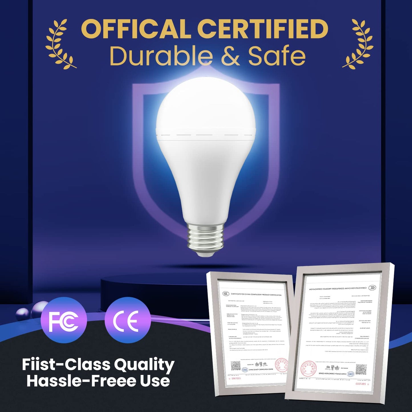 LHZHENG Rechargeable Emergency Light Bulbs, Battery Powered LED Light Bulb