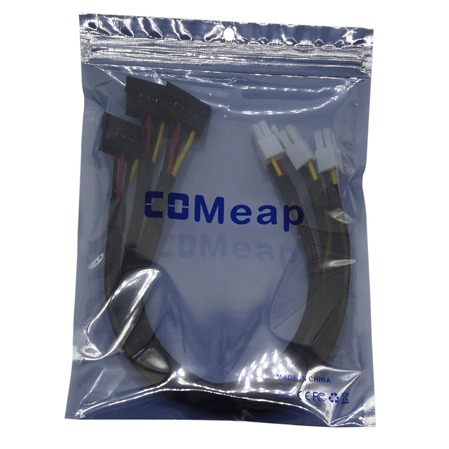 COMeap (3-Pack SATA Power Cable for Lenovo Motherboard, ATX 4 Pin to SATA Hard Drive HDD Power Adapter Extension 12-inch(30cm)