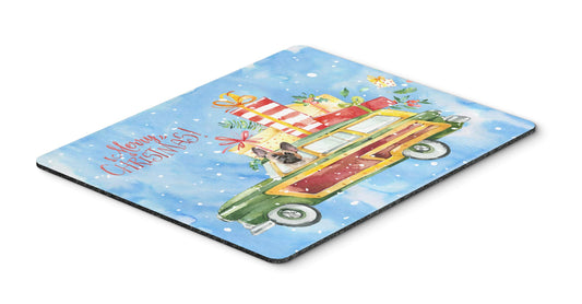 Caroline's Treasures CK2454MP Merry Christmas Fawn French Bulldog Mouse Pad, Hot Pad or Trivet for Home Office Gaming Working Computers Laptop Mouse