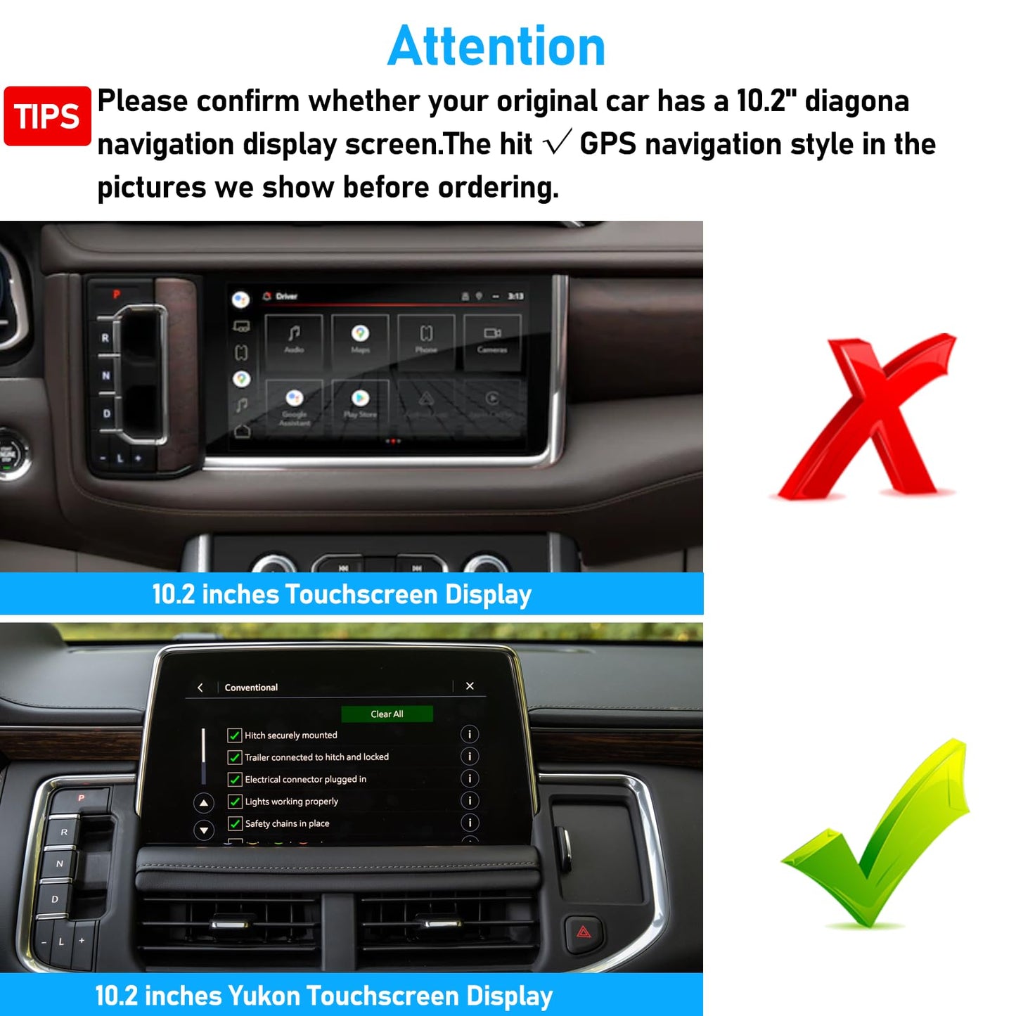 APESER Magnetic Phone Holder Mount Compatible with Chevy Suburban Tahoe/GMC Yukon 2021-2024,Cell Phone Automobile Cradles for 10.2 inch Touch