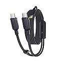 Baseus USB C Cable, Single Port Max 140W 4.9FT 5A USB C Charger Cable, 2 in 1 Multi Fast Charging Cable, Nylon Braided USB C to USB C Cable