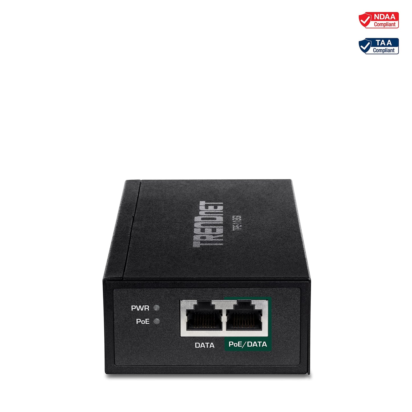 TRENDnet Gigabit PoE++ Injector, TPE-119GI, NDAA + TAA Compliant, Supports 15.4W, 30W, and 95W, Up to 100m(328 ft), Integrated Power Supply, IEEE
