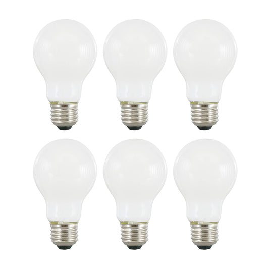 SYLVANIA LED TruWave Natural Series A19 Light Bulb, 60W Equivalent, Efficient 8W, Dimmable, 800 Lumens, Frosted, 5000K, Daylight - 6 Pack (40815)