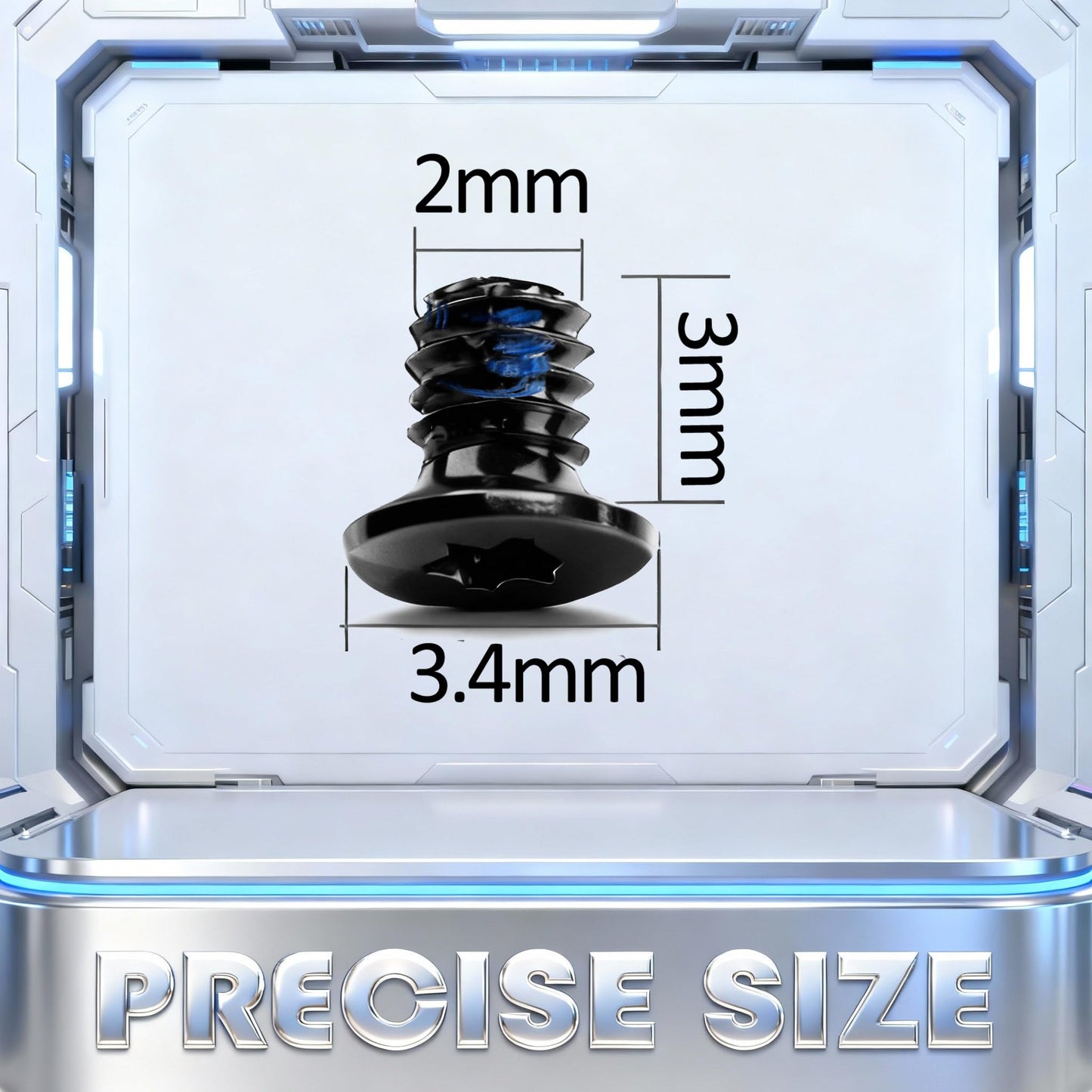 12 x Torx Screws T5 M2 x 3 Black Screw for Razer Blade 13" 14" 15" 16" 17" 18" Laptop,Threadlocker Blue Coating