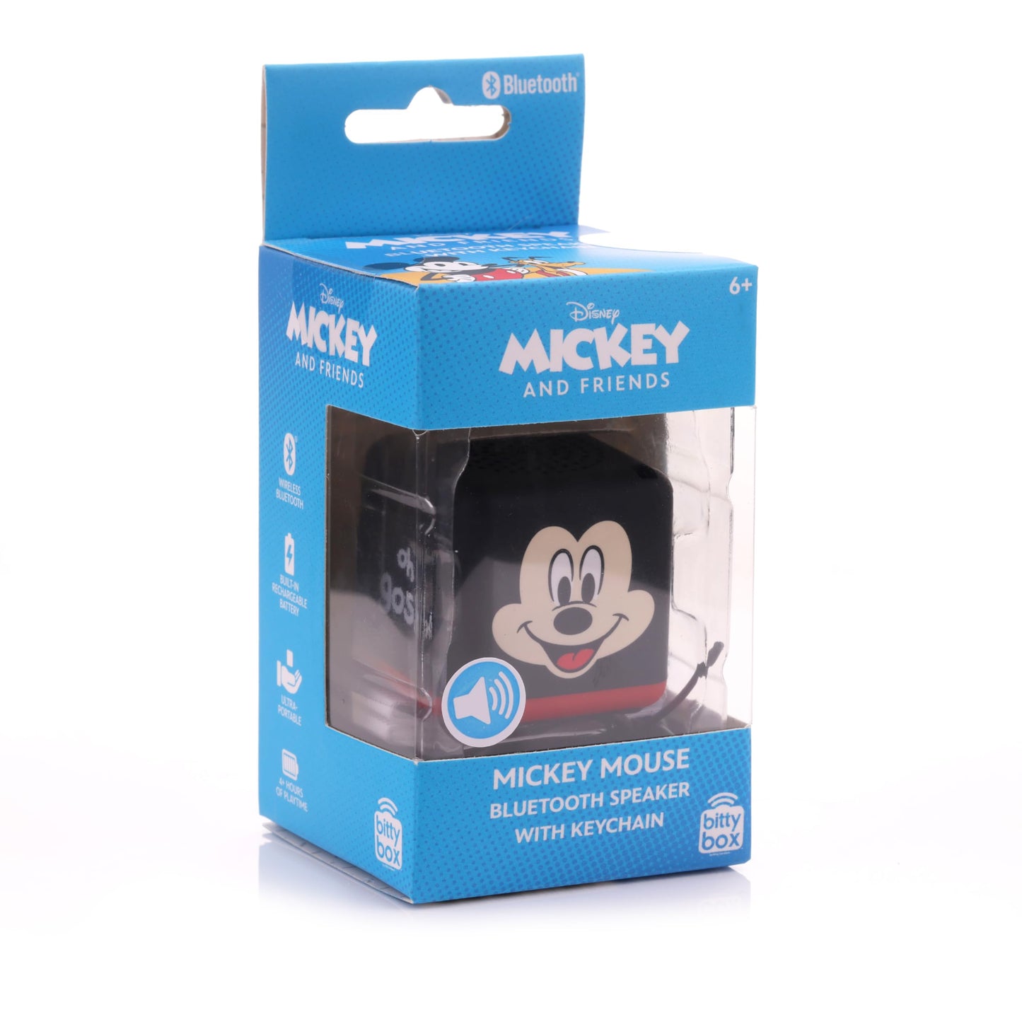 Bitty Boomers Disney: Mickey Mouse - Bitty Box 1.3 Inch Keychain Bluetooth Speaker