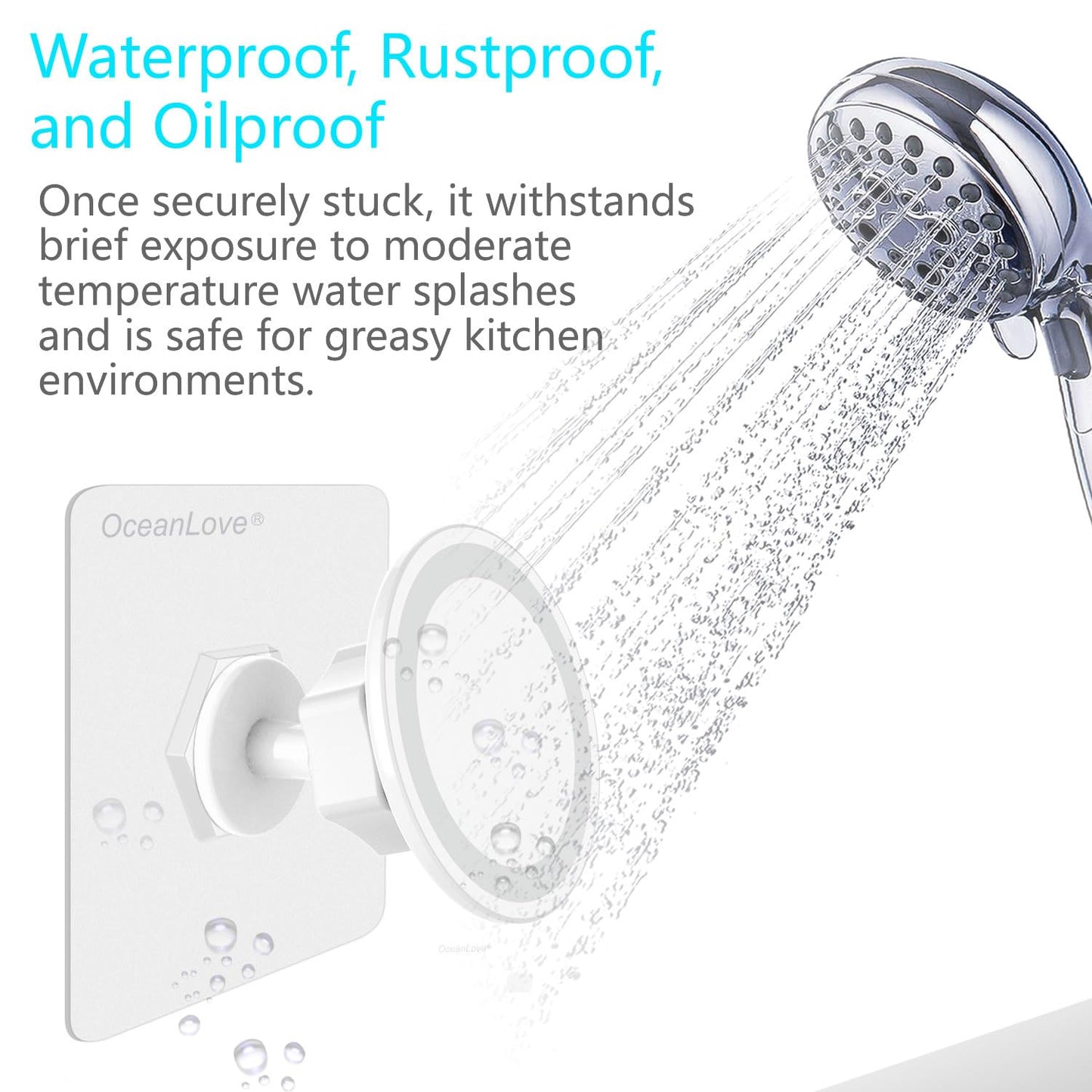 OCEANLOVE for MagSafe Wall Mount Magnetic Phone Holder, Self-Adhesive, 360 Rotatable, Waterproof, Compatible with iPhone 17/16/15/14/13/12,All Phones