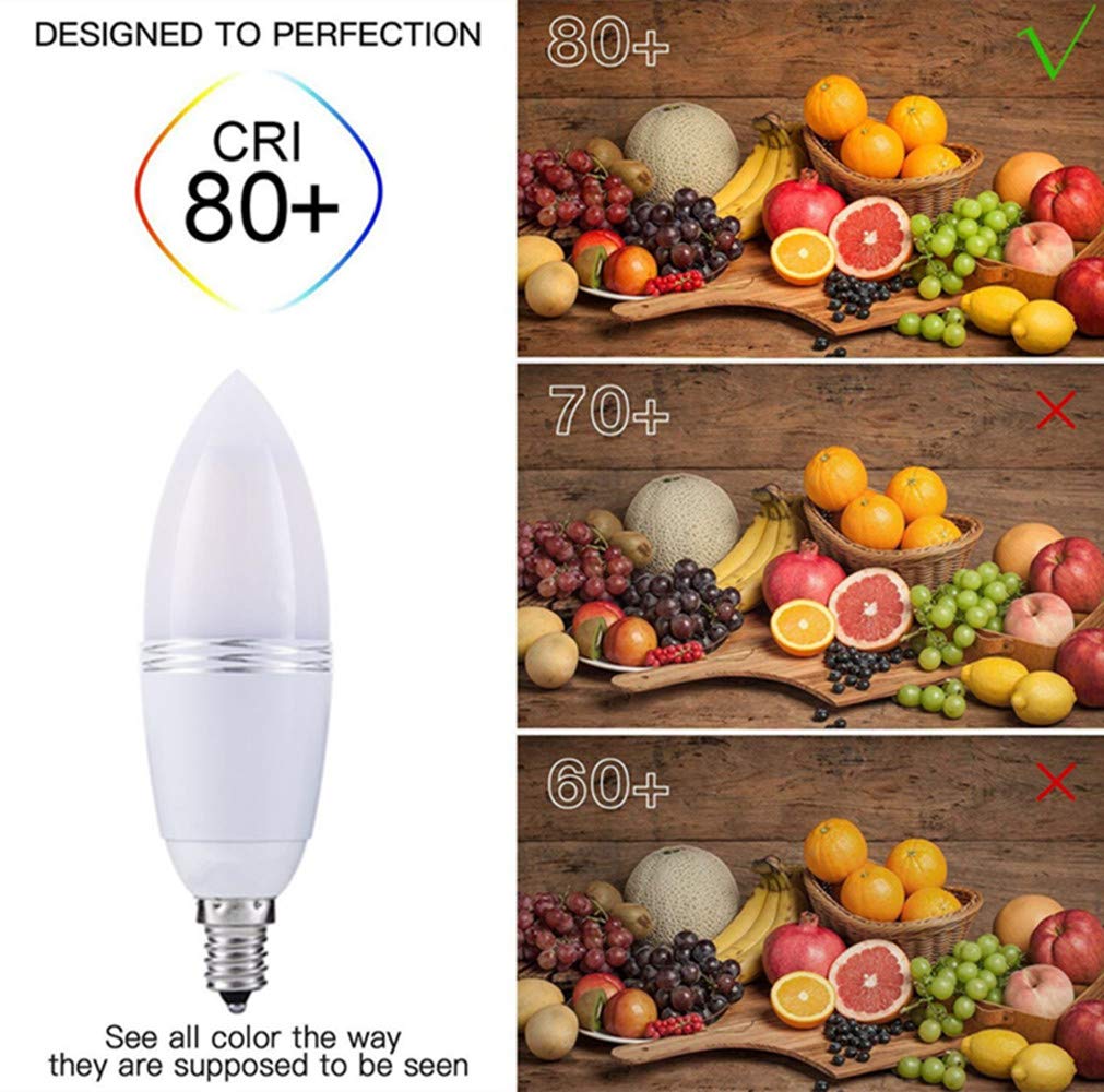 E12 LED Bulbs 12W LED Candelabra Bulb 12W Cool White LED Candelabra Light Bulbs 12 Watt(100 Watt Equivalent) LED Candle Bulbs,E12 Small Candle