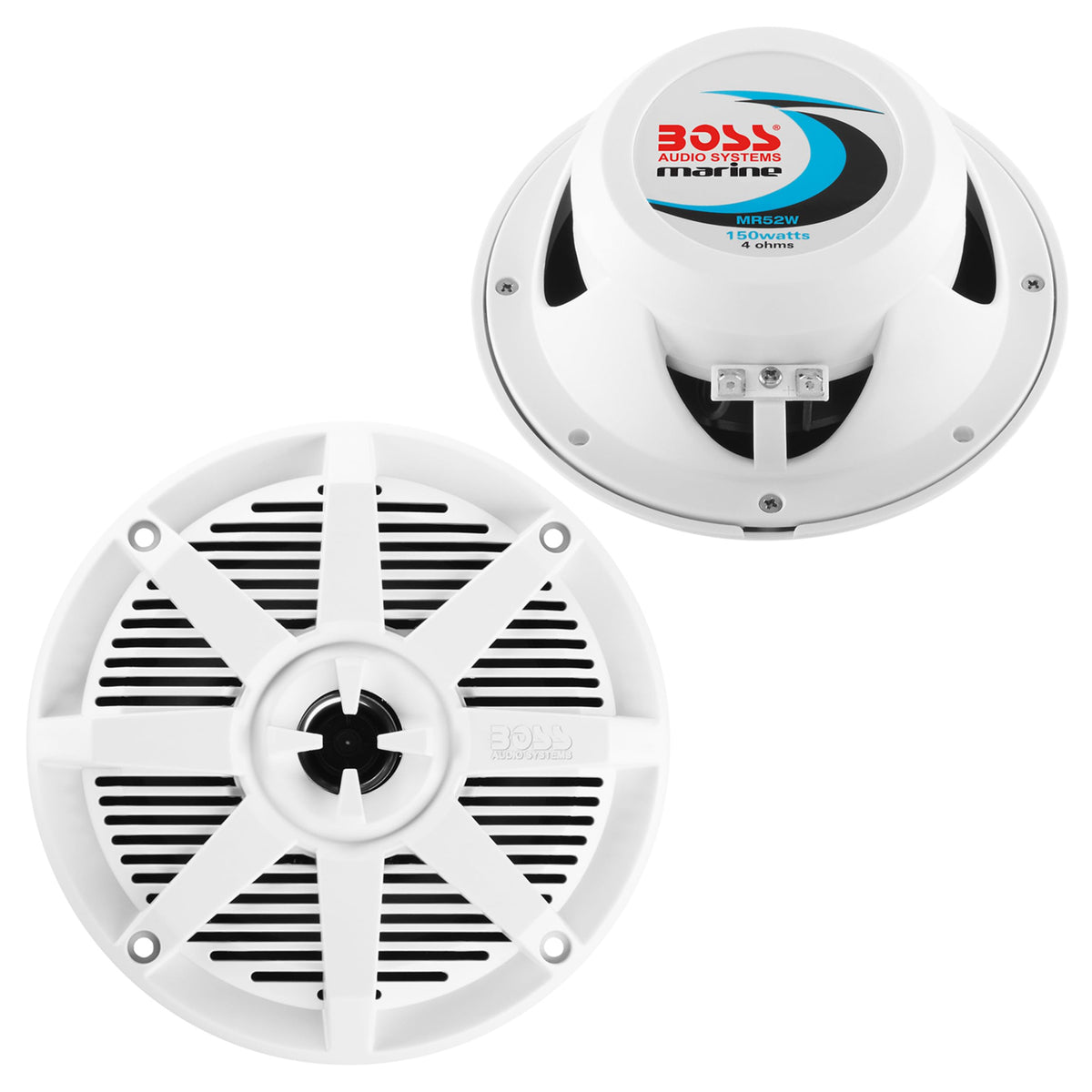BOSS Audio Systems MR52W 5.25 Inch 2 Way Full Range 150 W Boat Speaker Pair