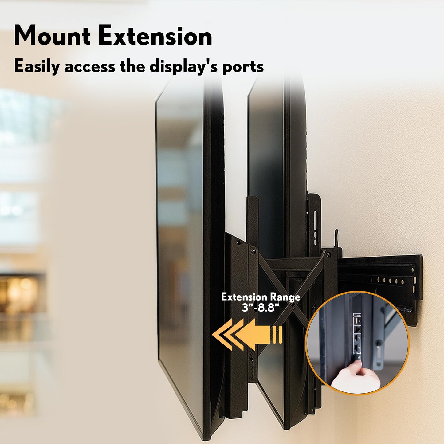 J-Tech Digital TV Video Wall Mount Kit, Fits 1 Screen 37” - 65” with Adjustable Tilt Leveling Pop Out Arms, Wide VESA Range, Holds up to 154lbs