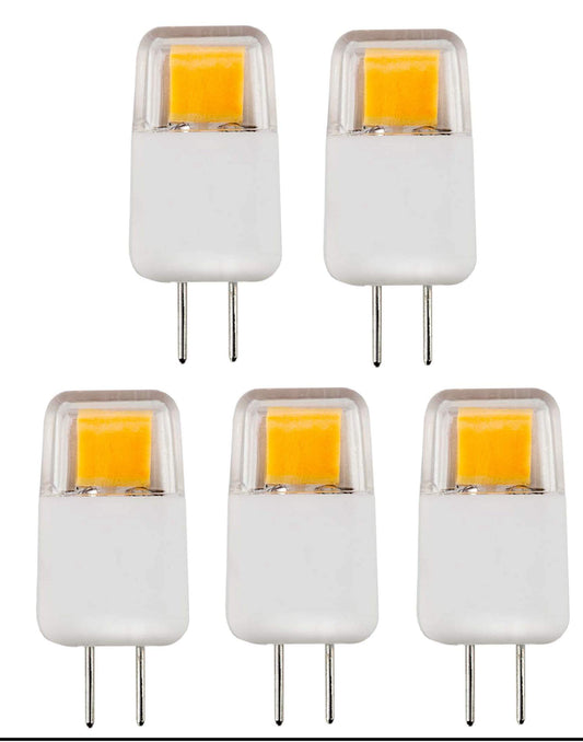 CBconcept UL Listed, G8 LED Light Bulb, 5 Pack, Warm White 3000K, Epistar COB 1.7 Watt, 220 Lumen, NOT Dimmable, 360 degreeBeam Angle, 20W Equivalent