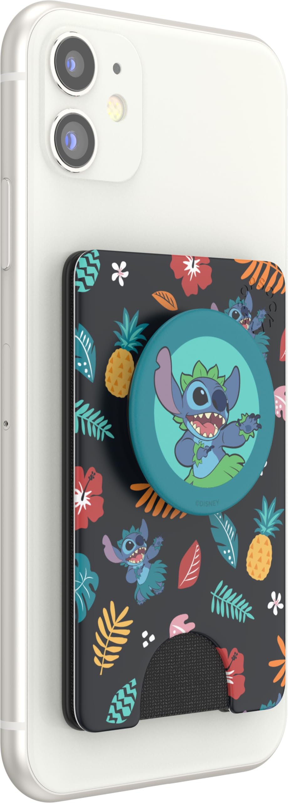 PopSockets Adhesive Phone Wallet and Card Holder with Grip, Disney - Stitch Aloha Pattern