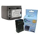 BP-727 Decoded Battery and Charger for Canon HF R300, HF R400, HF M500, HF M50, HF M52, HF R40, HF R30, HF R42, HF R32 Camcorder