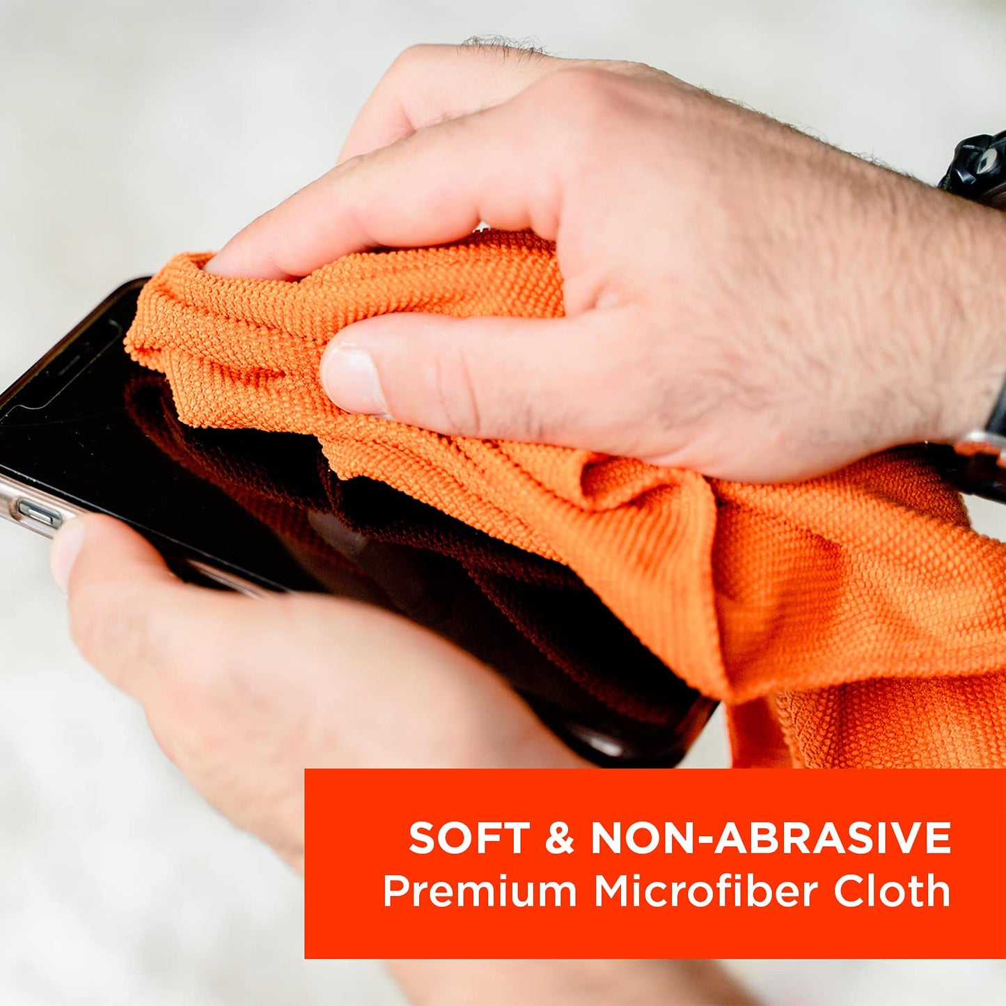 WHOOSH! Microfiber Cleaning Cloth, 3 Pack, Glasses and Screen Cleaning Cloth, Suitable for TV, Car Screen, Computer, Laptop, iPad, MacBook, Smart