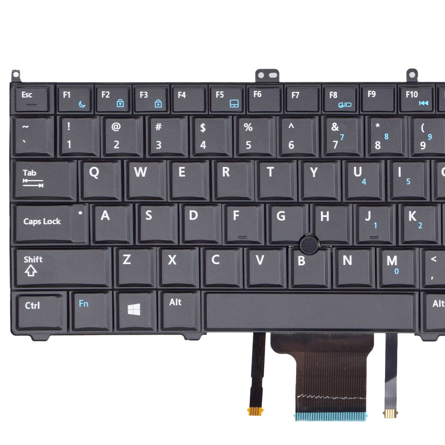SUNMALL Backlit Keyboard Replacement with Pointer and Backit Compatible with Dell Latitude 14 7000 E7440 E7240 E7420 Series Black US Layout