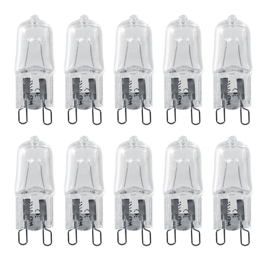 Zerodis G9 Halogen Bulb, 10Pcs G9 Base Halogen Light 120V 40W Lighting Replacement Warm White