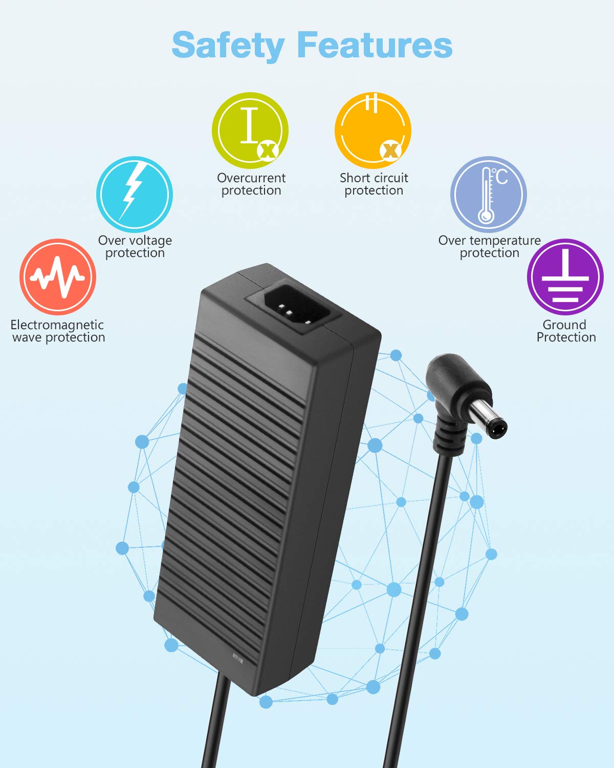 24V 5A 120W Power Supply 100V-240V or 110V - 220V AC to DC Adapter 24V 5amp Switching Converter 5.5x2.1mm Plug for Routers CCTV IP Security Cameras…