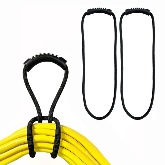 HUAHAITGCH Extension Cord Storage Straps,2 Pack 20 inch Portable with Carrying Handle fit Vacuum Hose Holder, Shop Storage,Water Hose Organizer