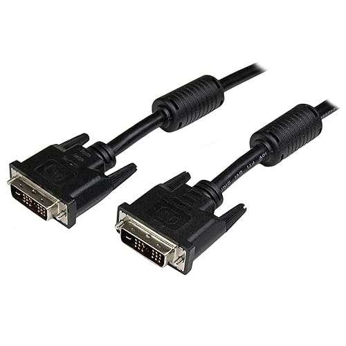 StarTech.com 5m DVI-D Single Link Cable - M/M DVI-D Monitor Cable - DVI-D 1920x1200 Cable - Video Monitor Cable M/M - Black 5 Meter (DVIDSMM5M)