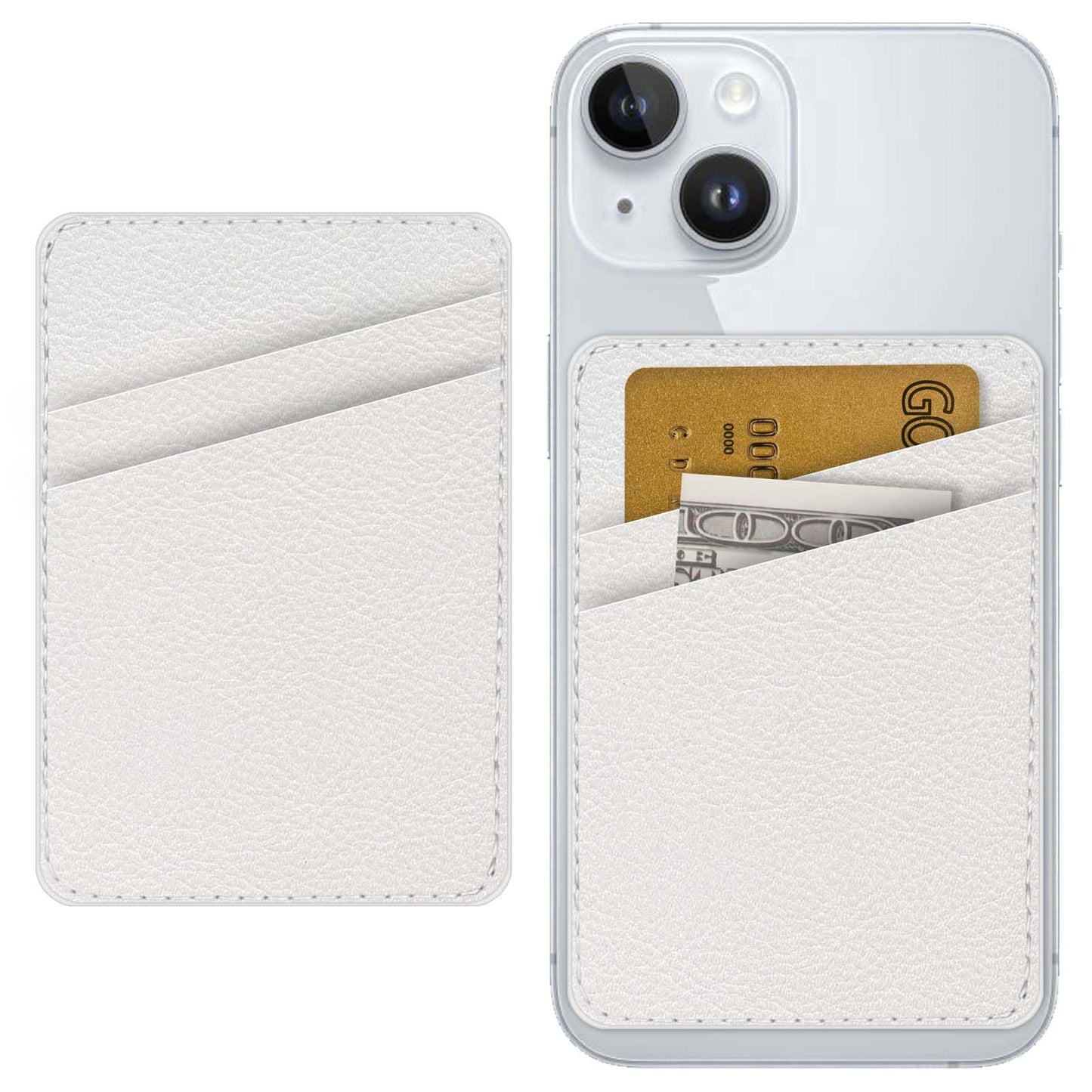 TIHYWR Leather Phone Card Holder, Stick Back Phone Wallet, Stylish Case, Credit Card Holder, Suitable for iPhone, Samsung, Android and Most Smart