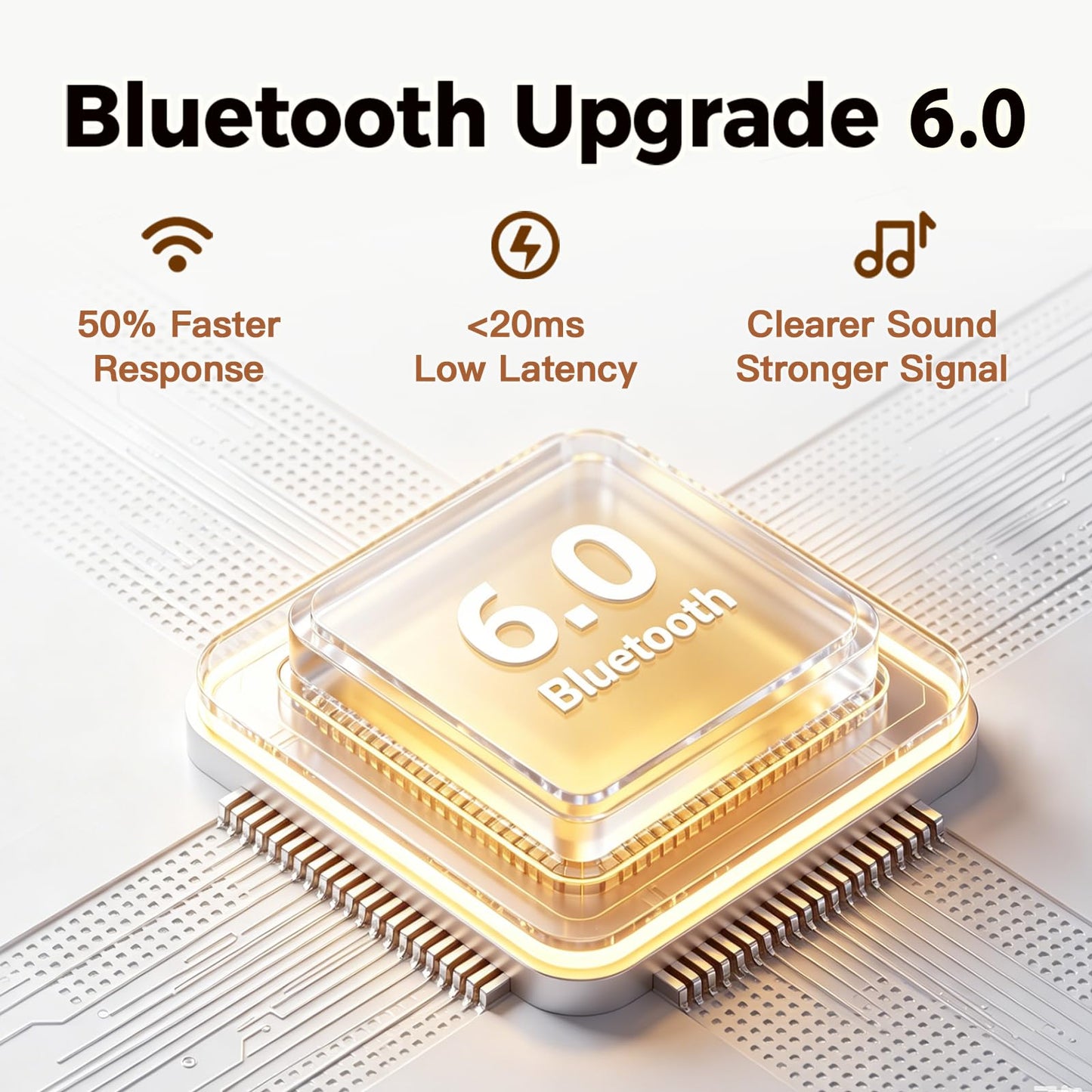 Smart Bluetooth 6.0 to AUX/RCA Adapter & Receiver for Home Stereo, Wireless Bluetooth Adapter for Stereo Receiver, Plug & Play, Sound, Upgrade Old