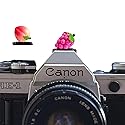 Camera Hot Shoe Cover, Cute Hot Shoe Cap, Hot Shoe Protector Compatible with Sony Fujifilm Fuji Canon Nikon Pentax Leical Panasonic (2pcs Grape Peach)
