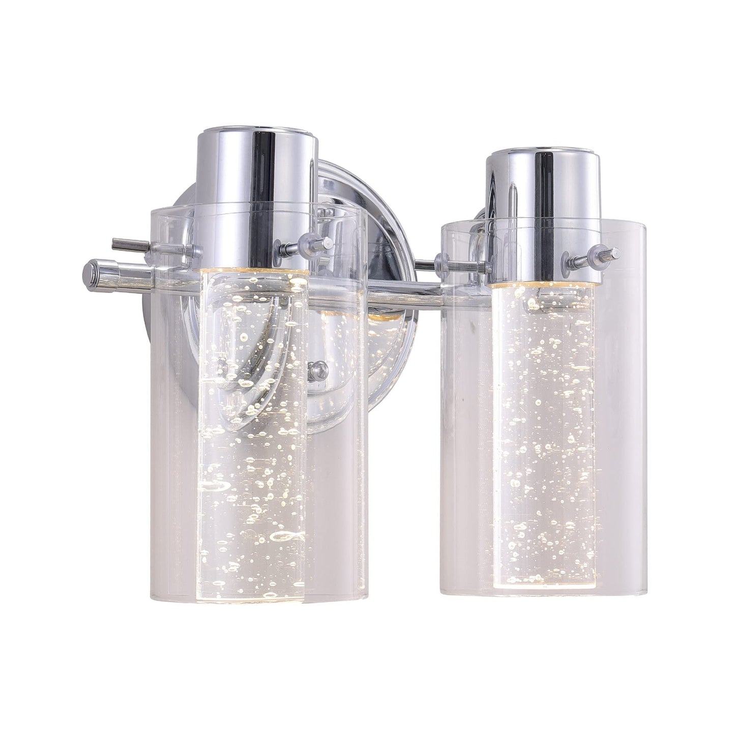 Ultralux Bubble Glass Integrated LED Vanity Light - Wall Mounted, TRIAC Dimmable 12W, 3000K Bathroom Sconce - Energy Efficient Modern Bathroom Light