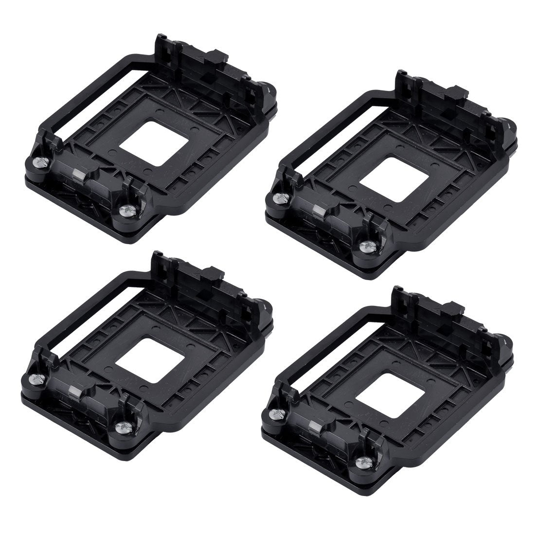 uxcell Plastic AMD CPU Fan Heatsink Bracket Base Socket 4pcs Black for AM2 AM3 AM2 AM3