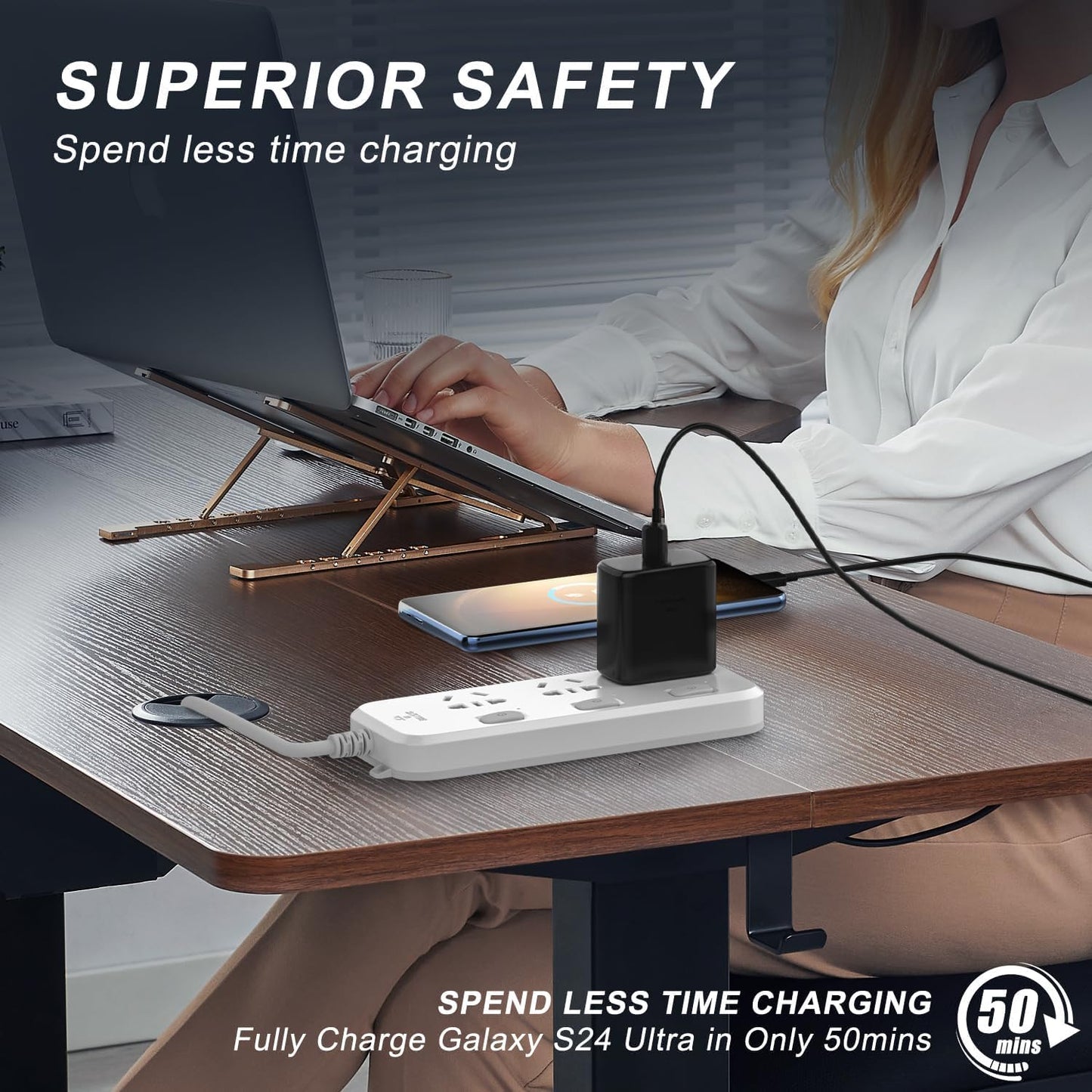 Samsung Super Fast Charger, 45W USB-C Super Fast Charging Wall Charger - PD GaN Power PPS Charger for Samsung Galaxy S26 S25 S24 S23 S22 Ultra Plus