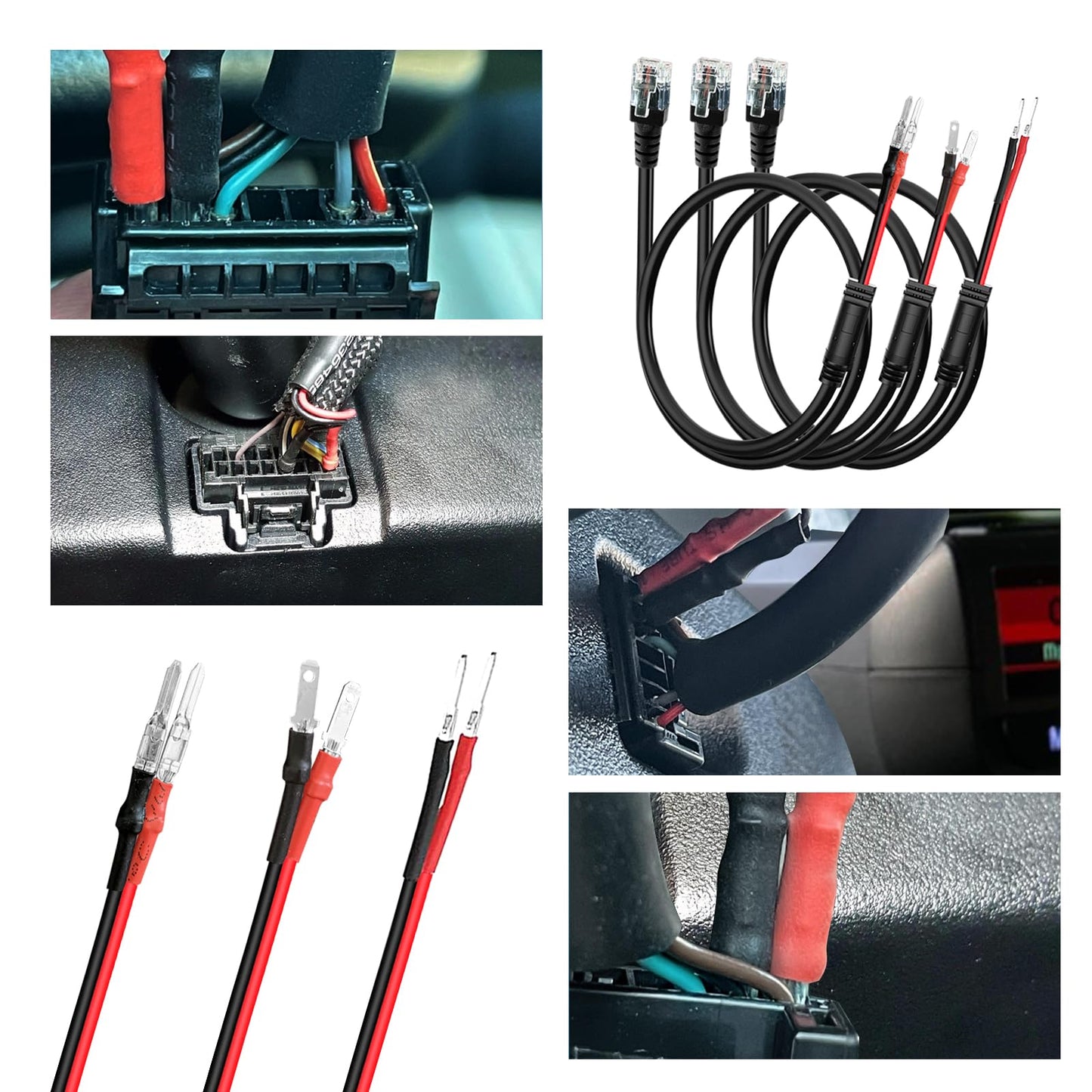 Radar Detector Mount,Rearview Mirror Rod Radar Mounting Bracket+Rearview Mirror Hard Wire Power Cord kit16,with Inline Fuse (for Escort Beltronics