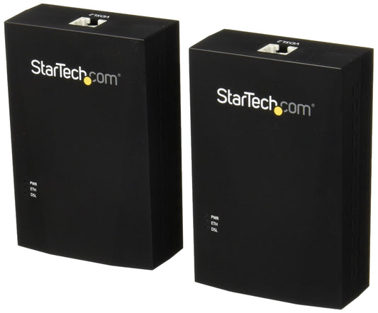 StarTech.com Ethernet Extender Kit Over VDSL2 Copper Phone Line - 10/100Mbps Converter - 1.5km -Long Range RJ45 LAN Network Extender to RJ11 w/ESD