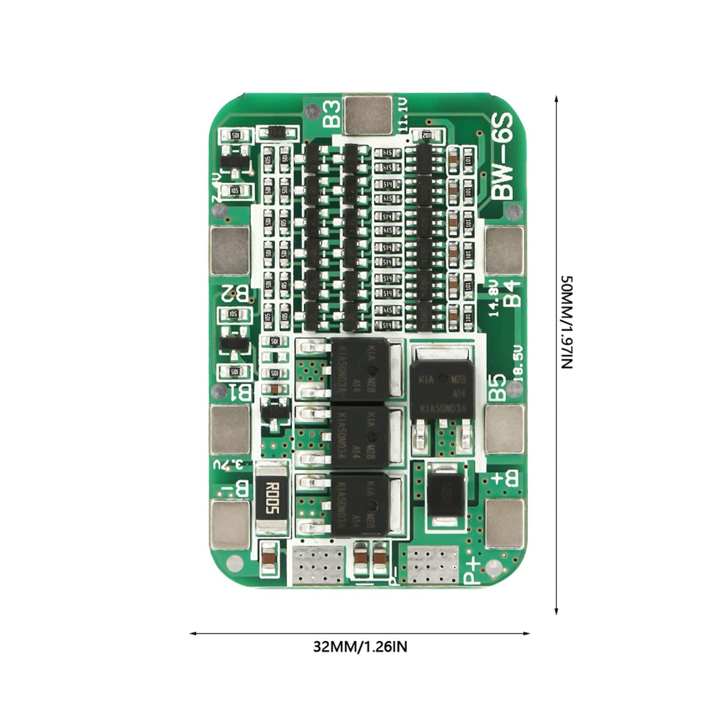 BMS 6S 15A 22V 24V Protection Board Lithium Battery Charger PCB Protection Board Overcharge/Overdischarge/Overcurrent/Short Circuit Protect…