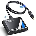 NEWCARE Optical Audio Splitter 1 in 3 Out,SPDIF Toslink Digital Optical Audio Cable Splitter 1x3 Support LPCM2.0 Doldy Digital & DTS 5.1