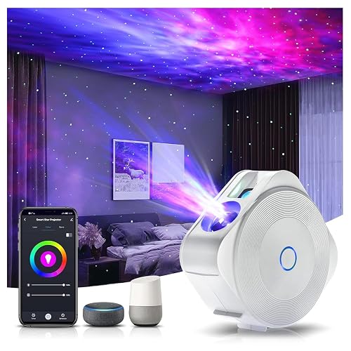 Galaxy Projector,Star Projector Galaxy Light,Northern Lights Projector,Aurora Starlight Projector,Rotatable Nebula Lamp,Smart APP&Voice Control,24H