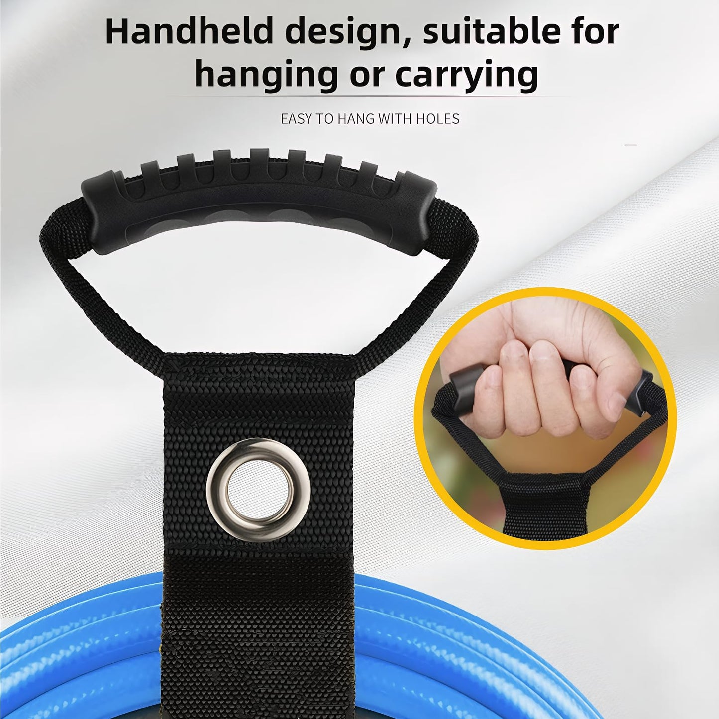17" (2-Pack) Easy-Carry Storage Straps Heavy Duty Hook, Cord Organizer with Handle for Pool Hoses, Garden Hoses, for Boat RV Garage Organization Tool