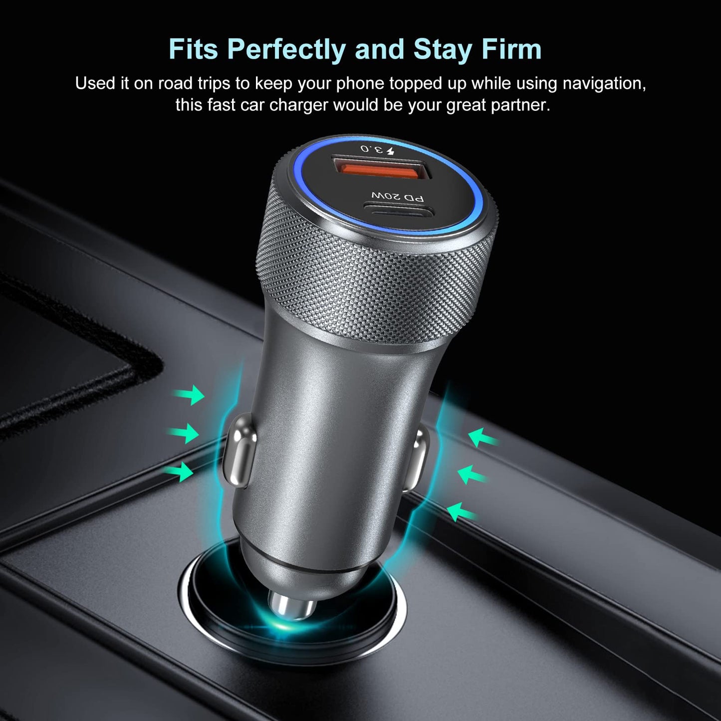 5 Pack USB C Car Charger, Bangfun 36W Dual USB Car Adapter Fast Charge PD&QC 3.0 Cigarette Lighter USB Charger Compatible iPhone 15 14 13 12 11 Pro
