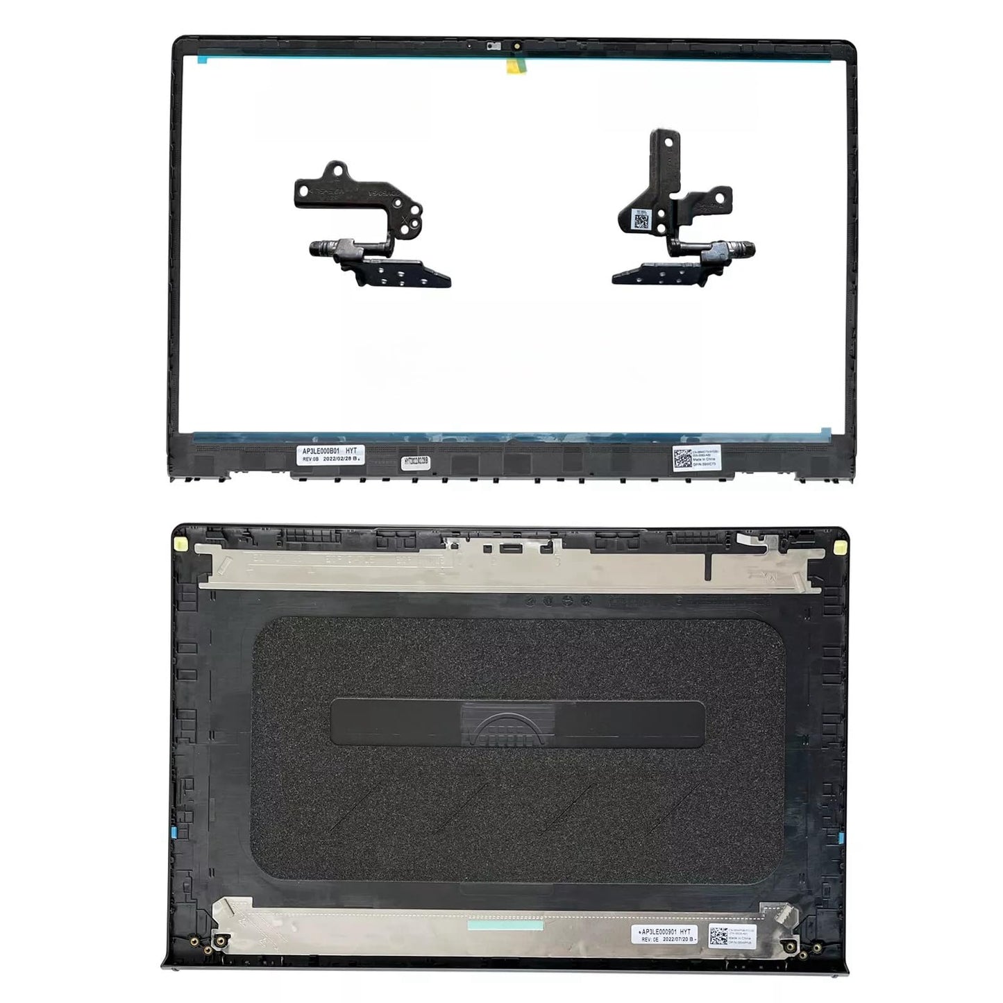 Jingelmall LCD Back Cover Top Lid Top Case Front Bezel with Hinge Replacement for Dell Inspiron 15 3510 3511 3515 3520 3521 3525 Series P/N 0WPN8