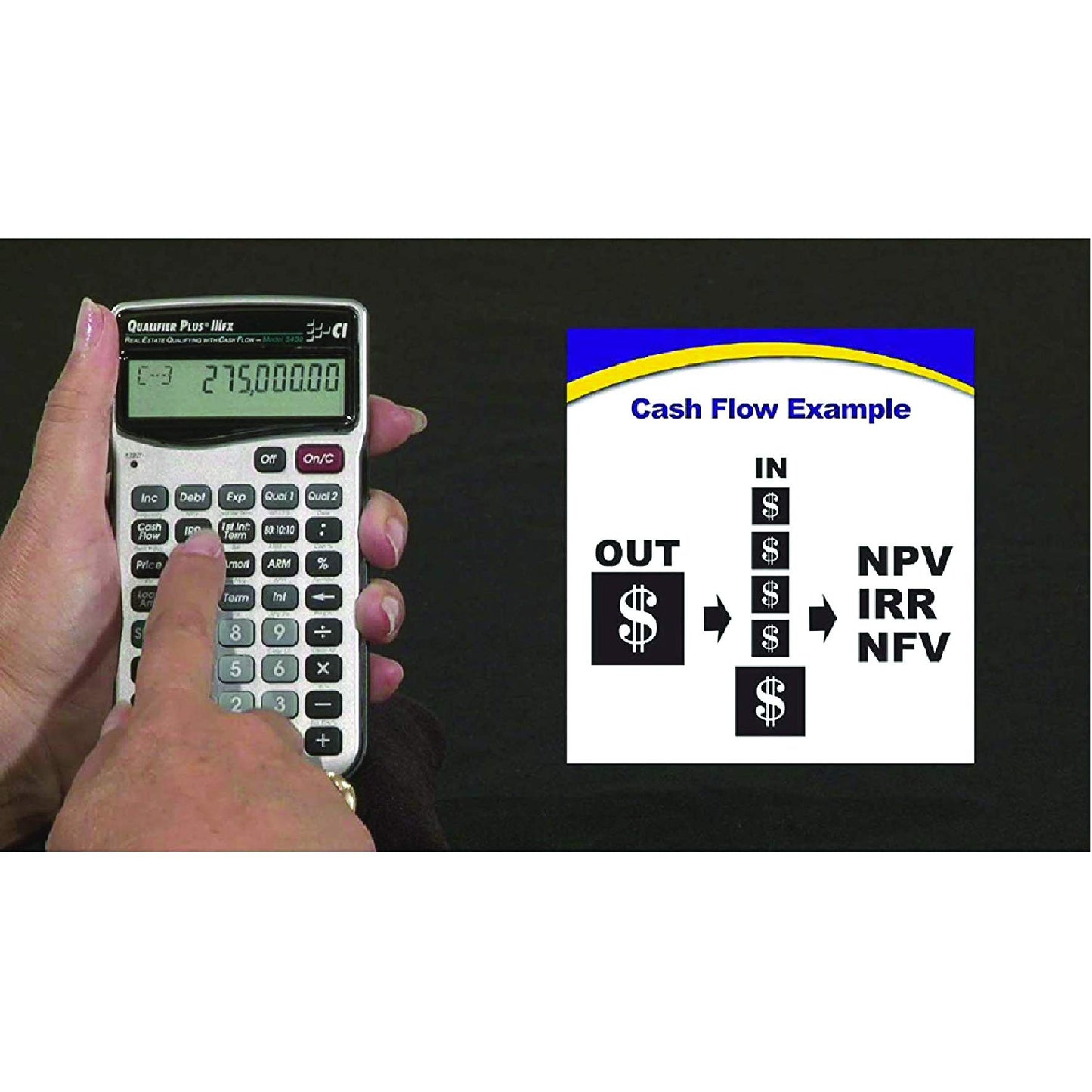Calculated Industries 3430 Qualifier Plus IIIfx Advanced Real Estate Mortgage Finance Calculator | Clearly-Labeled Keys | Buyer Pre-Qualifying |