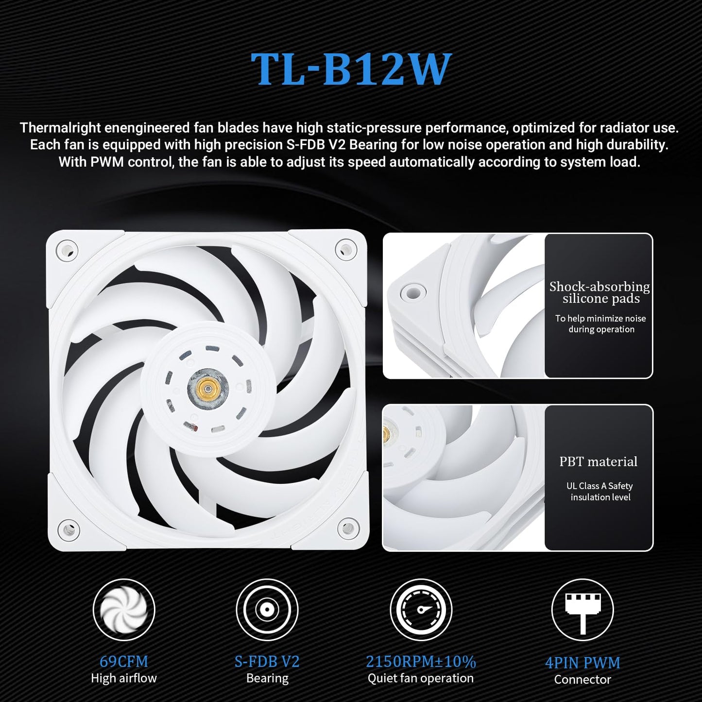 Thermalright Frozen Edge 240 White Liquid CPU Water Cooler with 120mm PWM Fan,240 White Cold Row Specification,Integrated Water-Cooler Heatsink