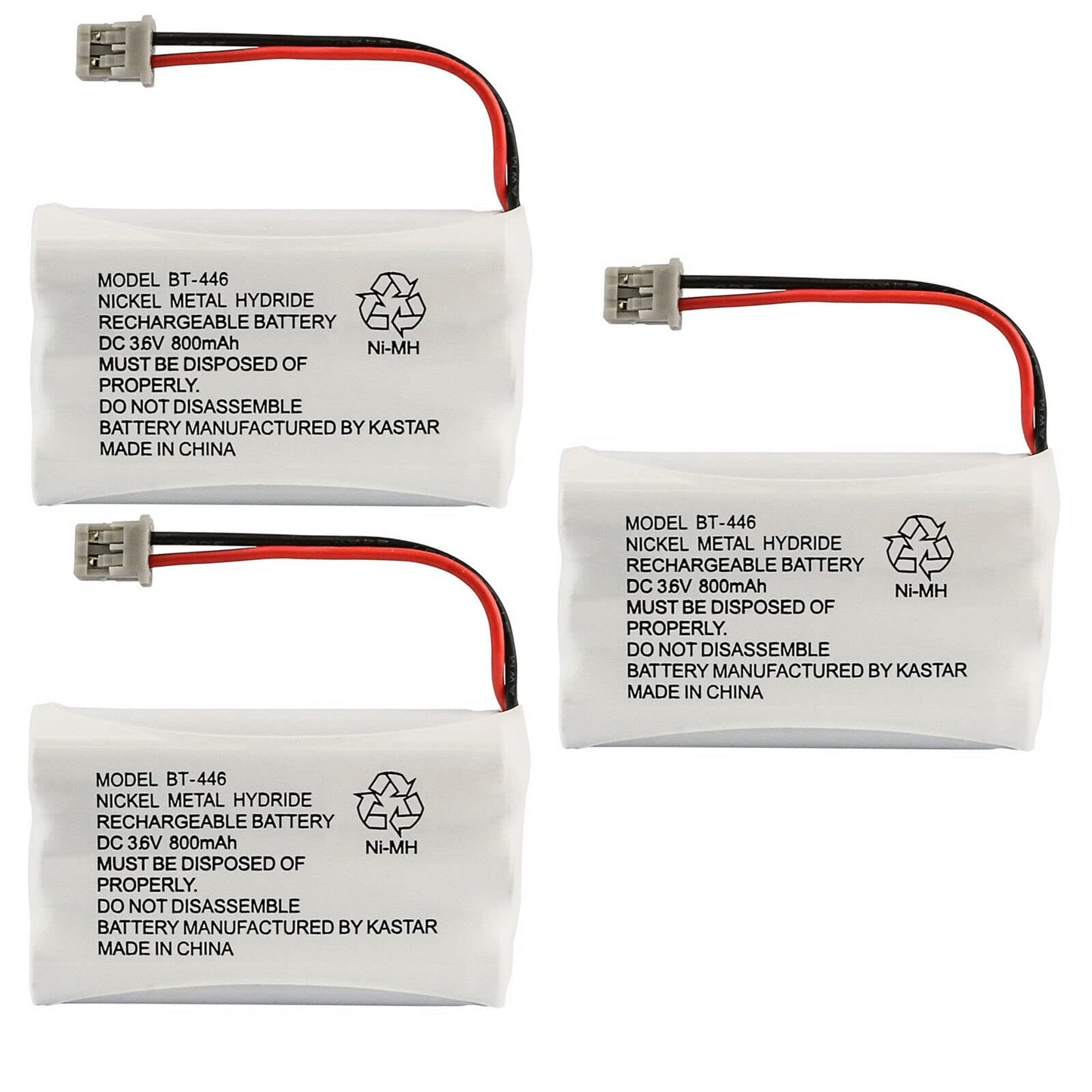 Kastar 3-Pack Battery Ni-MH 3.6V 800mAh Replacement for Uniden TRU88852 TRU8888 TRU9360 TRU946 TRU9460 TRU9465 TRU9480 TRU9480-2 TRU9480-3 TRU9480-4