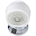 Nuvo SF77/121B Chrome Bath Shade With White/Crystal Bottom Glass With Convenience Outlet