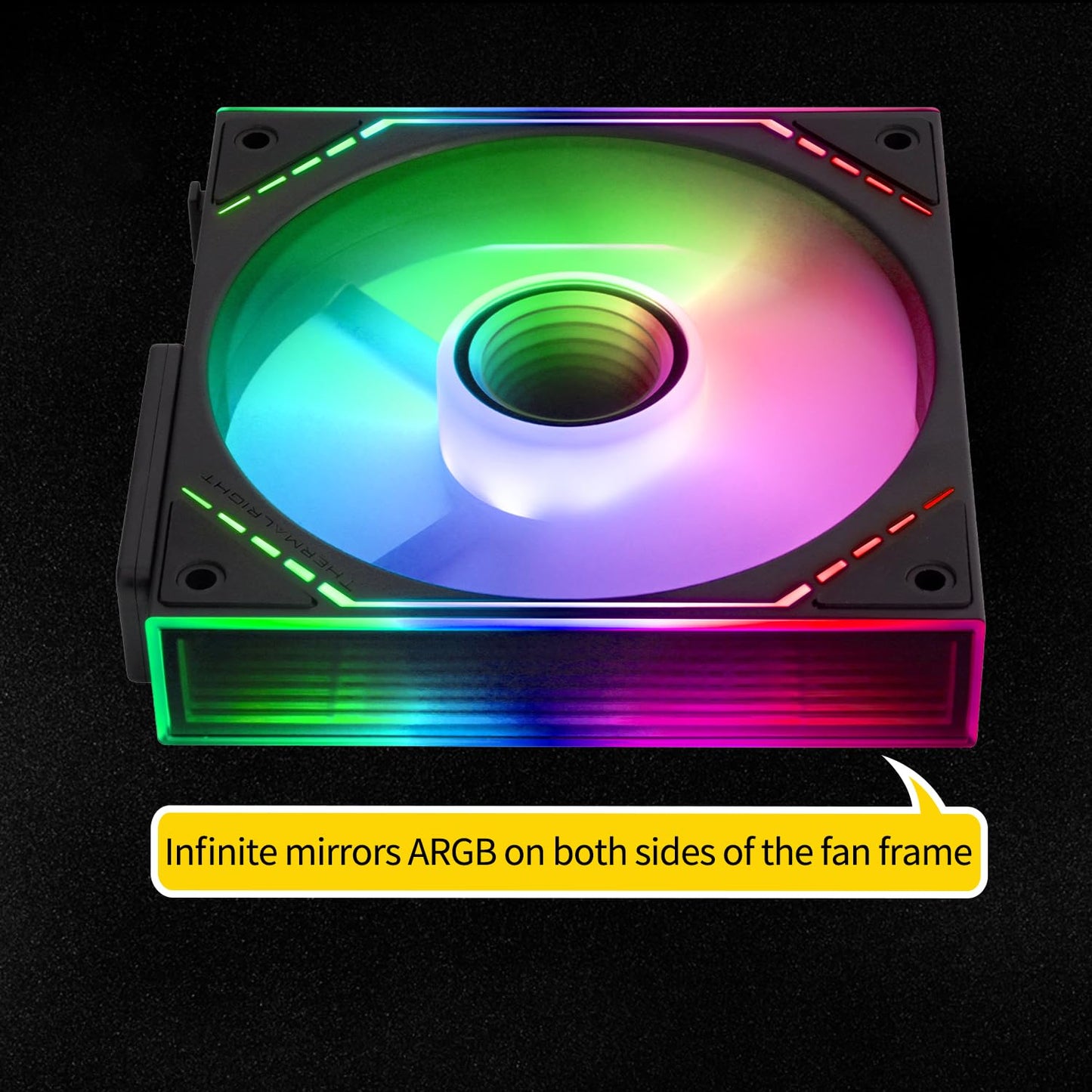 Thermalright TL-M12Q-S X3 Triple Pack ARGB Case Fan, Cable-Free Connection Between Fans, Customizable Infinity Mirror Lighting Effects,Simple Cable