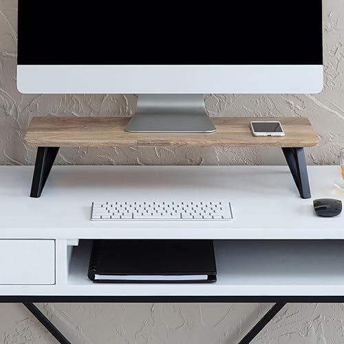 Anji Mountain Monitor Stand - Desktop Organizer & Laptop Riser, Ergonomic Monitor Riser, Space-Saving Monitor Stand for Desk, Durable Construction