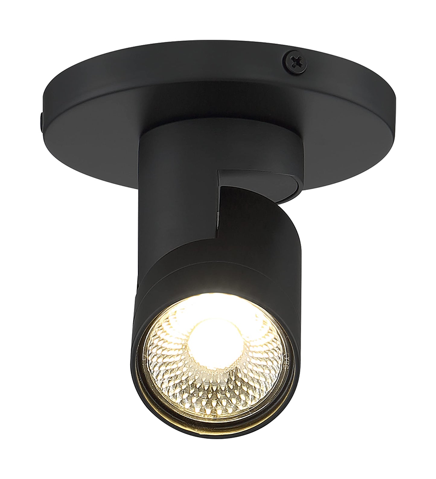 Nuvo Lighting 62/1105 12W LED Adjustable Barrel Monopoint Ceiling and Wall Spotlight, Black