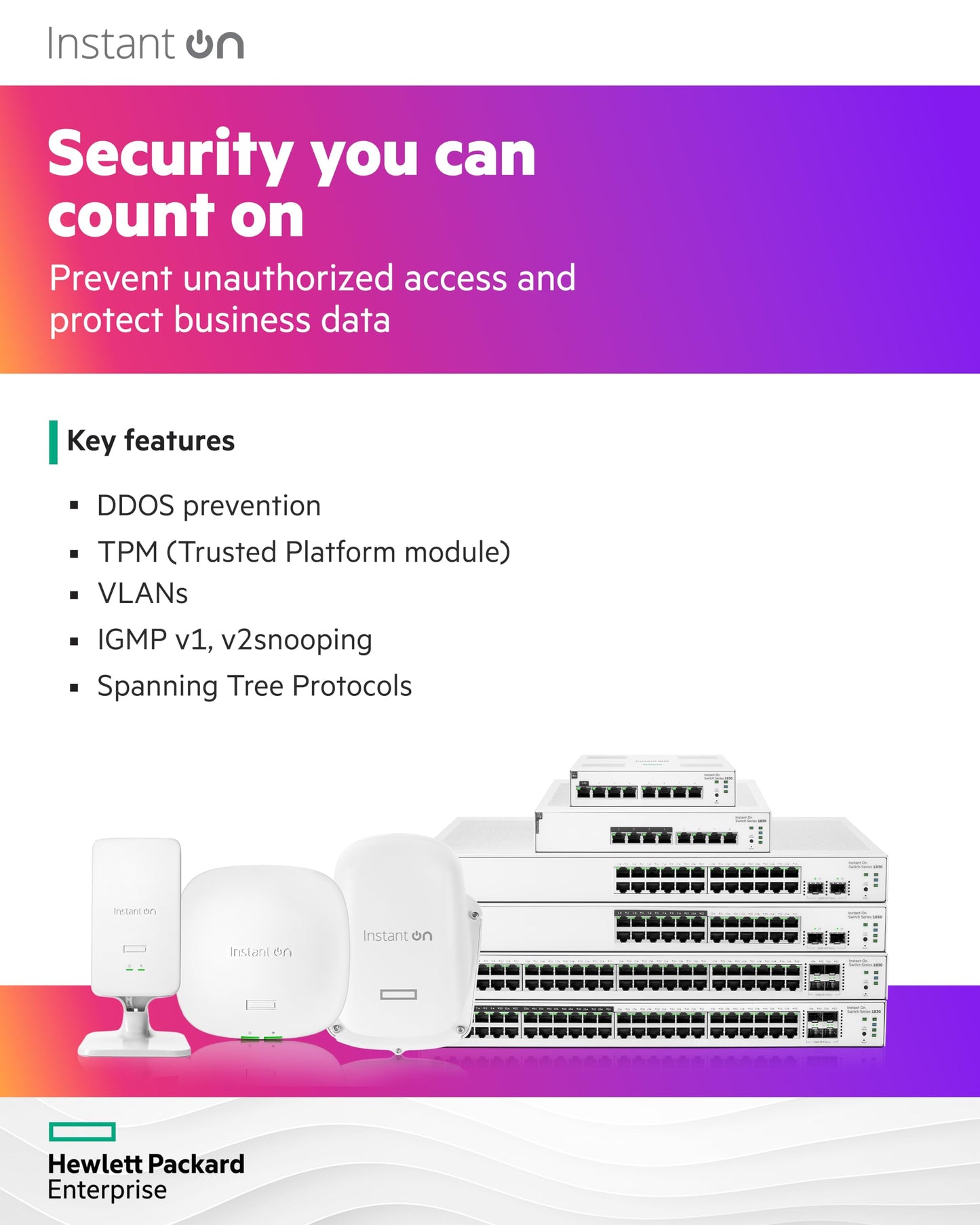 HPE Networking Instant On Switch Series 1830 24-Port Gb Smart-Managed Layer 2 Ethernet Switch with PoE | 24x 1G | 2X SFP | 12x CL4 PoE (195W) |