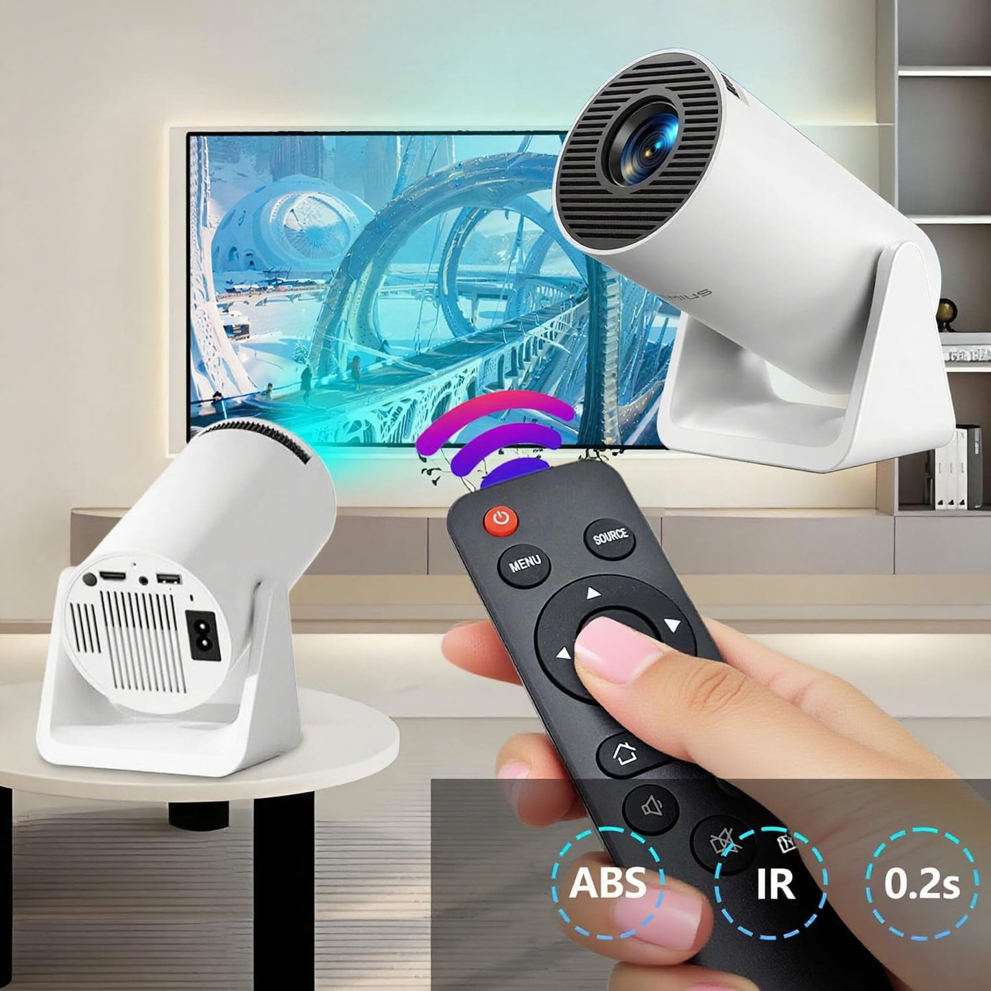 Molgoc Replacement Remote for Mini Projector,Compatible with WiMiUS S27 Projector.