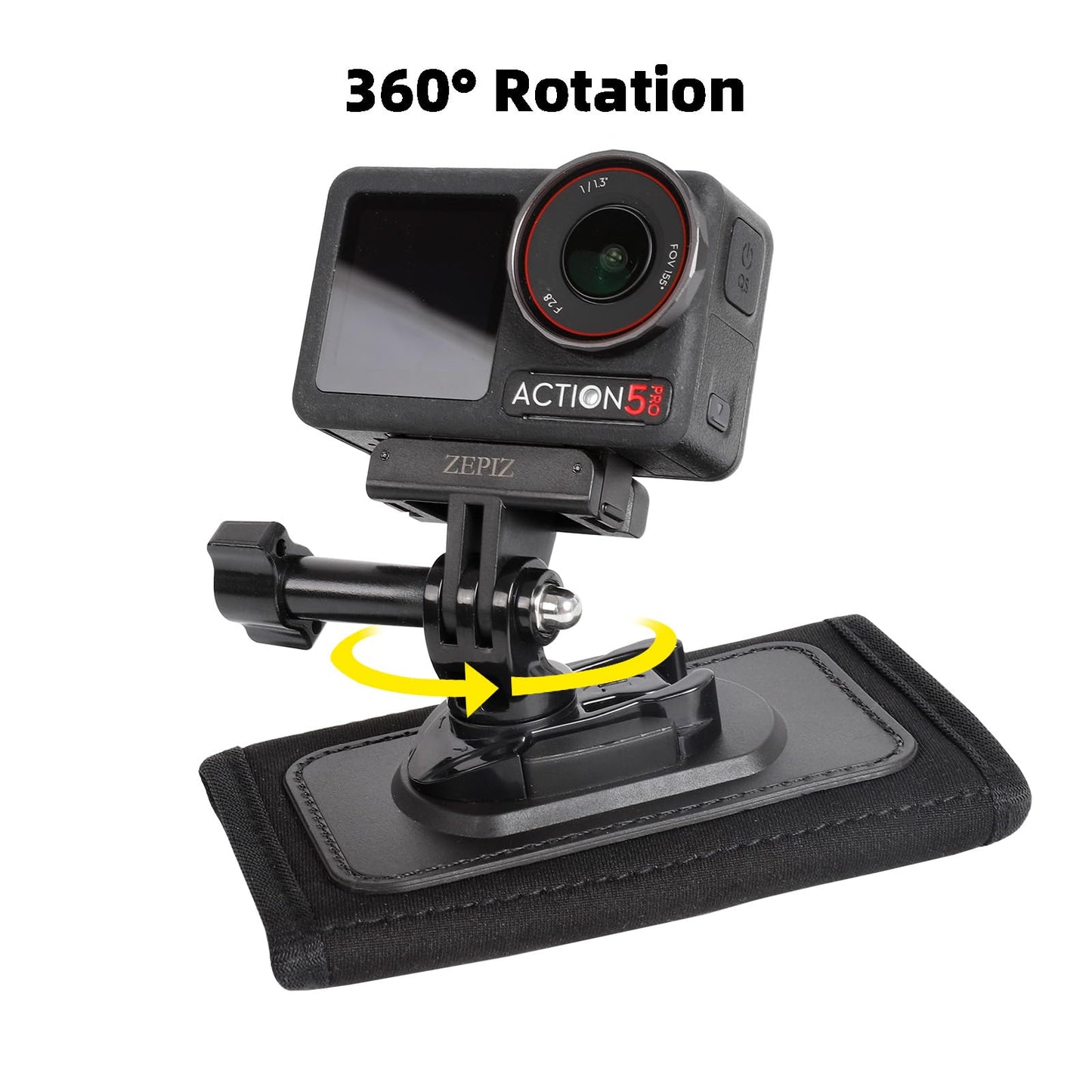 ZEPIZ Backpack Strap Mount with Magnetic Quick Release Adapter for DJI Osmo Action 5 Pro, Osmo Action 4 3