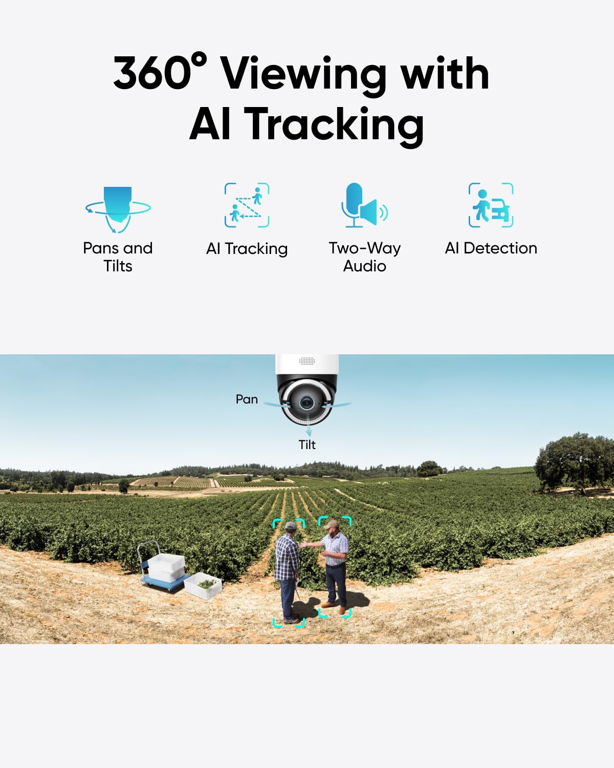 eufy Security 4G LTE Cam S330, 4K Cellular Wireless Security Camera, Pan and Tilt, Solar Powered, AI Human/Vehicle Tracking, with SIM Card and 32GB SD