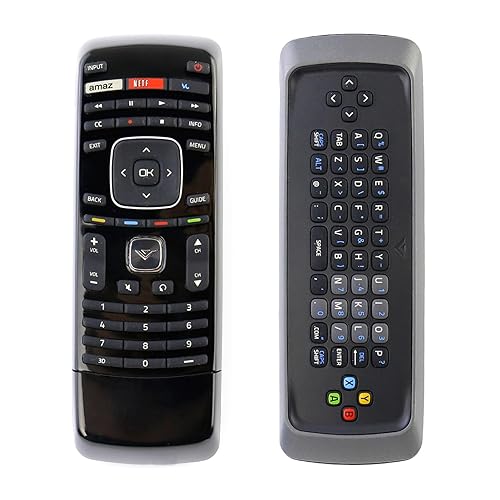 XRT301 Qwerty Keyboard Replace Remote Control fit for VIZIO 3D Smart TV M3D550SL M3D470KD M320SR XRT301 E3D320VX E3D420VX E3D470VX E472VLE E552VLE